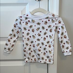 VINTAGE Christmas Holiday Long Sleeve Top with Gingerbread Men Bows and Hearts